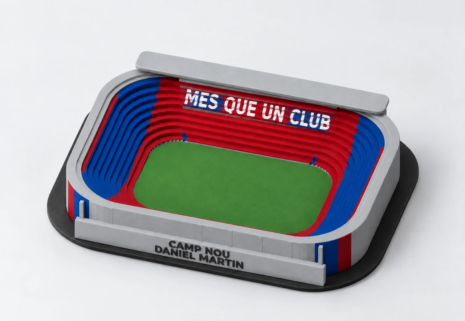 Camp Nou · simulación del acabado artesanal